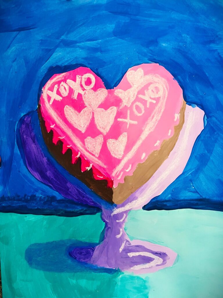 Kid's valentines art